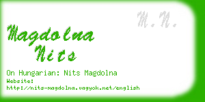 magdolna nits business card